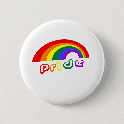 "Pride" met regenboog Ronde Button 5,7 Cm (Voorkant)