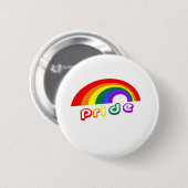 "Pride" met regenboog Ronde Button 5,7 Cm (Voorkant /achterkant)