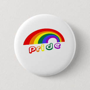 "Pride" met regenboog Ronde Button 5,7 Cm