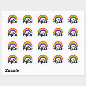 Pride met regenboog ronde sticker (Vel)