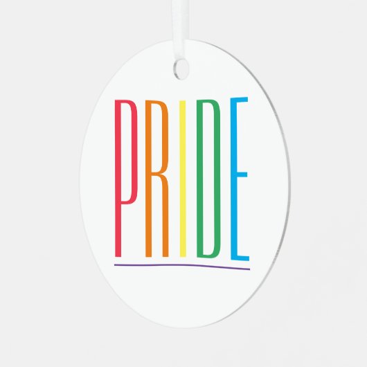 PRIDE Metal Circle Ornament (Voorkant links)