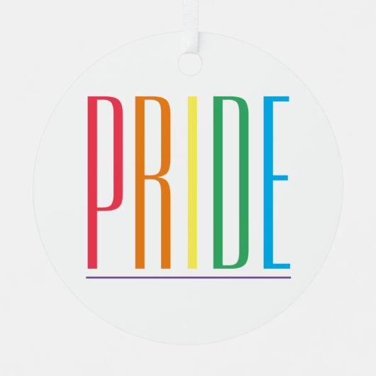 PRIDE Metal Circle Ornament (Voorkant)