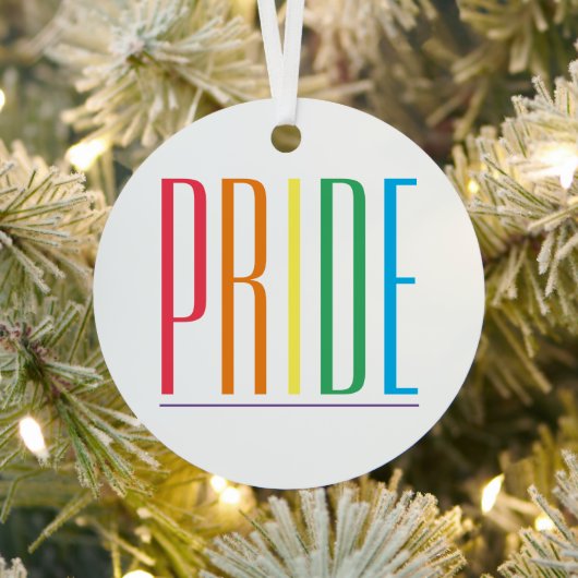 PRIDE Metal Circle Ornament (Insitu)