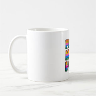 Pride Moeder Knuffelt Vintage Regenboog Vector Des Koffiemok