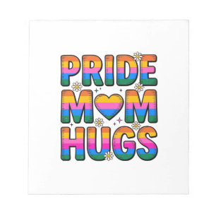 Pride Moeder Knuffelt Vintage Regenboog Vector Des Notitieblok
