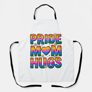 Pride Moeder Knuffelt Vintage Regenboog Vector Des Schort