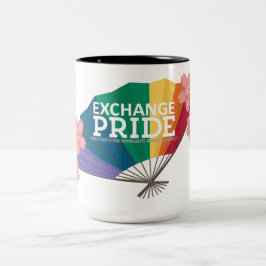 Pride-mok met kersenbloesems tweekleurige koffiemok