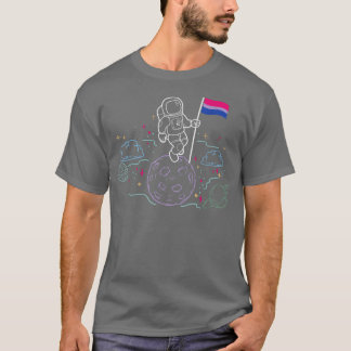 Pride Month Biseual Flag Astronaut LGBT T-shirt