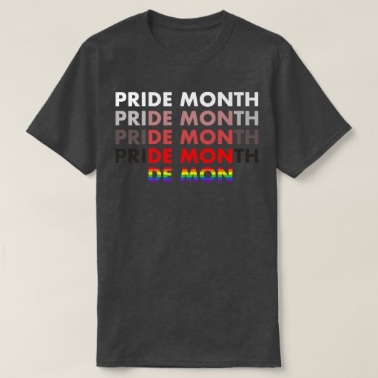 Pride Month Demon Funny Sarcastic Proud Rainbow F T-shirt (Design voorkant)