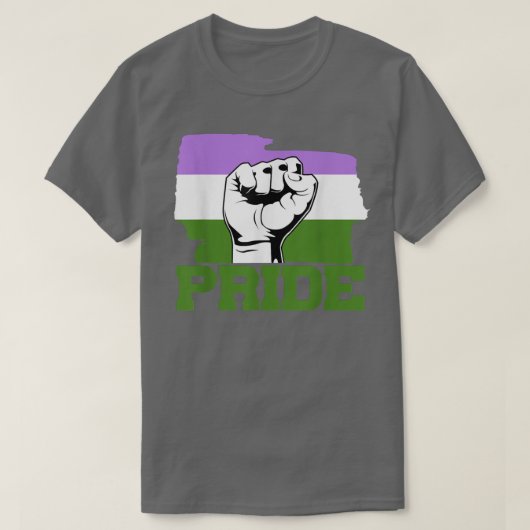Pride Month Genderqueer Flag LGBTQ Queer Pride Fis T-shirt (Design voorkant)