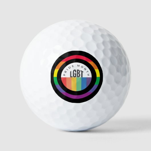 Pride Month LGBT met regenboogthema Golfballen (Voorkant)