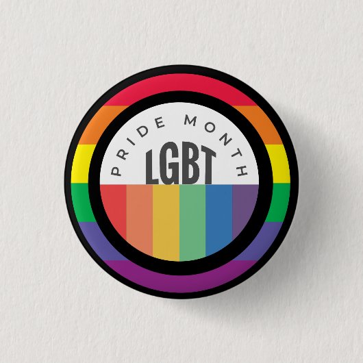 Pride Month LGBT met regenboogthema Ronde Button 3,2 Cm (Voorkant)