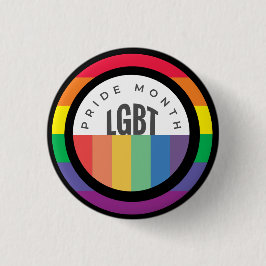 Pride Month LGBT met regenboogthema Ronde Button 3,2 Cm