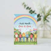 Pride Month: liefde is liefde Briefkaart (Staand voorkant)