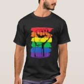 Pride Month Merch LGBT Rainbow Fist LGBTQ Gay Prid T-shirt (Voorkant)