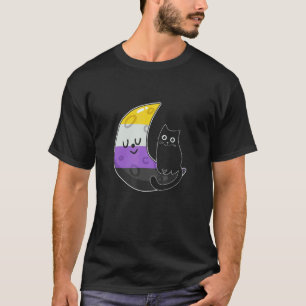 Pride Month Non Binaire Katten Lgbt Vlag Trots T-shirt