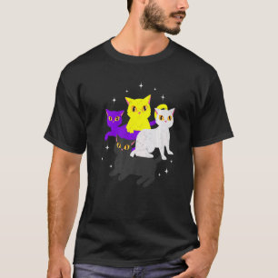 Pride Month Non Binaire Katten Lgbt Vlag Trots T-shirt