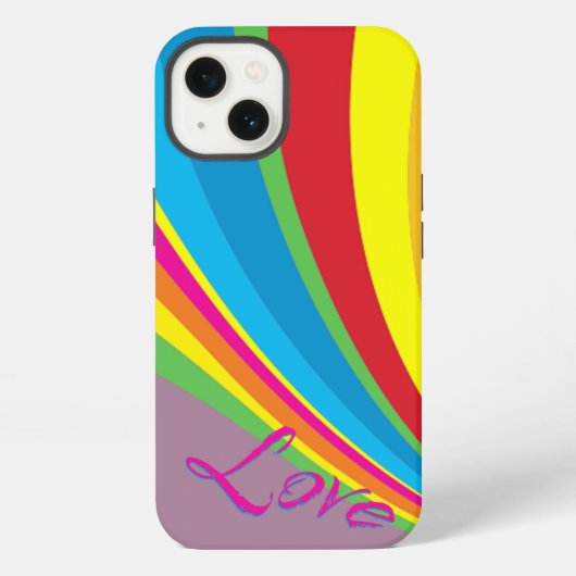 Pride Month - Regenboog Liefde iPhone Hoesje (Achterkant)