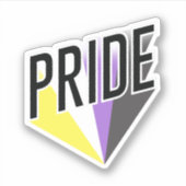 PRIDE Non-binair Sticker (Voorkant)
