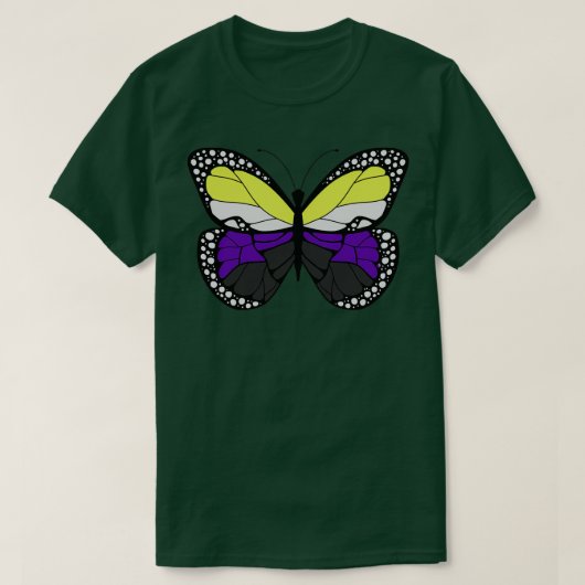 Pride Nonbinary Butterfly T-shirt (Design voorkant)