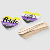 Pride Nonbinary Flag Custom Logo Handwaaier (Niet-gemonteerd)