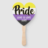 Pride Nonbinary Flag Custom Logo Handwaaier (Voorkant)