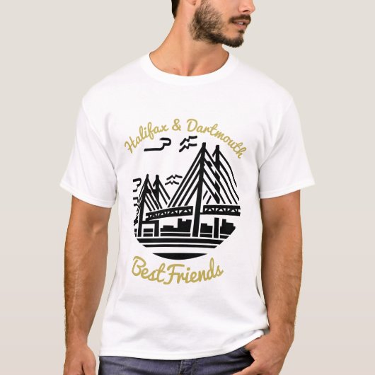 Pride Nova Scotia Halifax & Dartmouth Best Friends T-shirt (Voorkant)
