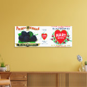 Pride of Michigan Blackberry Label Hart, MI Canvas Afdruk (Insitu (Woonkamer))