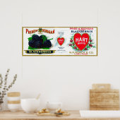 Pride of Michigan Blackberry Label Hart, MI Poster (Keuken)