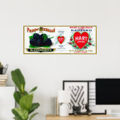 Pride of Michigan Blackberry Label Hart, MI Poster (Thuiskantoor)