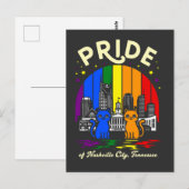 Pride of Nashville City Tennessee Cats Rainbow Fla Briefkaart (Voorkant / Achterkant)