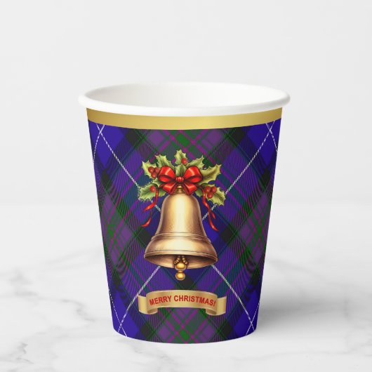 Pride of Scotland Gepersonaliseerde Tartan Kerstmi Papieren Bekers (Voorkant)