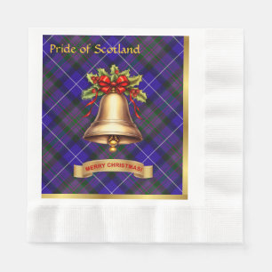 Pride of Scotland Gepersonaliseerde Tartan Kerstmi Servet