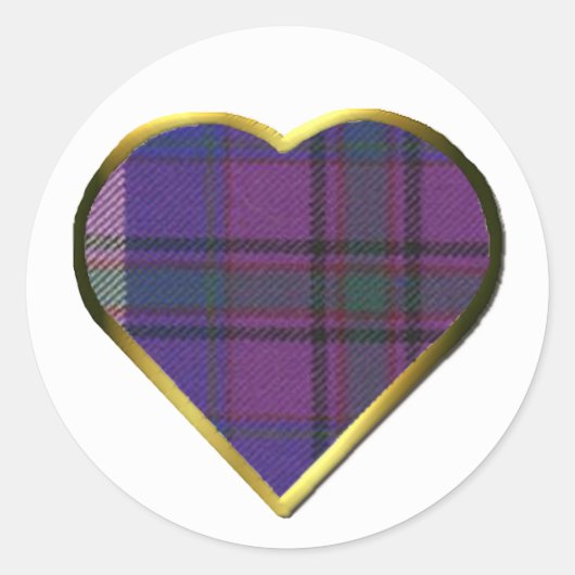Pride of Scotland Heart Envelope Seal Ronde Sticker (Voorkant)