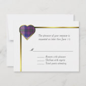 Pride of Scotland Heart RSVP Card Kaartje (Voorkant)