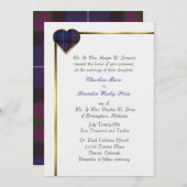 Pride of Scotland Modern Pset Heart Wedding Kaart (Voorkant / Achterkant)
