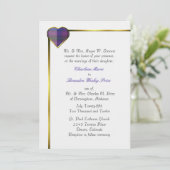 Pride of Scotland Pset Heart Wedding Invitation Kaart (Staand voorkant)