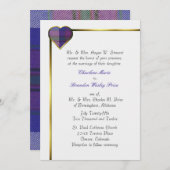 Pride of Scotland Pset Heart Wedding Invitation Kaart (Voorkant / Achterkant)
