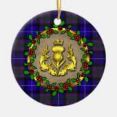 Pride of Scotland Tartan Gepersonaliseerde Kerstmi Keramisch Ornament (Voorkant)