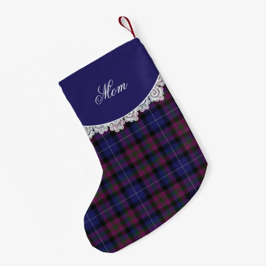 Pride of Scotland Tartan Plaid Kerstkous Kleine Kerstsok (Achterkant (Hangend))