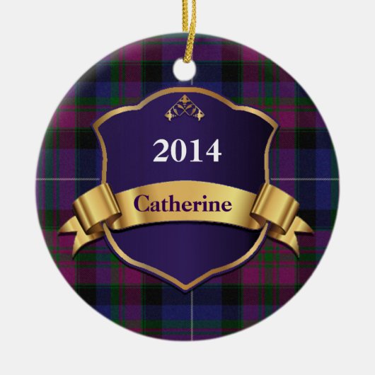 Pride of Scotland Tartan Pset Custom ornament (Voorkant)