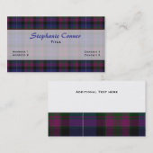 Pride of Scotland Tartan Pset Custom Visitekaartje (Voorkant / Achterkant)