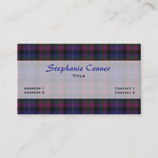 Pride of Scotland Tartan Pset Custom Visitekaartje (Voorkant)