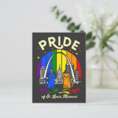 Pride of St. Louis City Missouri Cats Rainbow Fla Briefkaart (Staand voorkant)