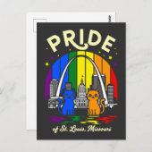 Pride of St. Louis City Missouri Cats Rainbow Fla Briefkaart (Voorkant / Achterkant)