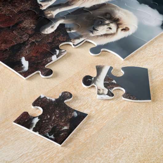 Pride of white lions: puzzle legpuzzel (Zijkant)