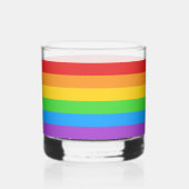 Pride On The Rocks: Rainbow Flag Whisky Glas (Voorkant)