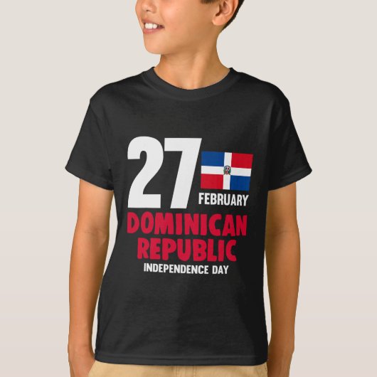 Pride Onafhankelijkheidsdag Dominicaanse Republiek T-shirt (Voorkant)