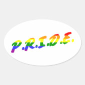 Pride Ovale Sticker (Voorkant)