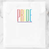 PRIDE Ovale Stickers (Tas)